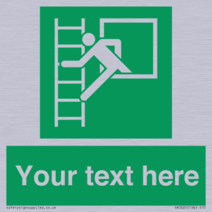 Custom Emergency Escape Ladder Sign